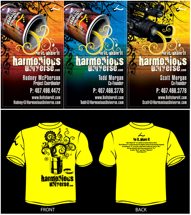 Harmonious Universe, Business Card Designs